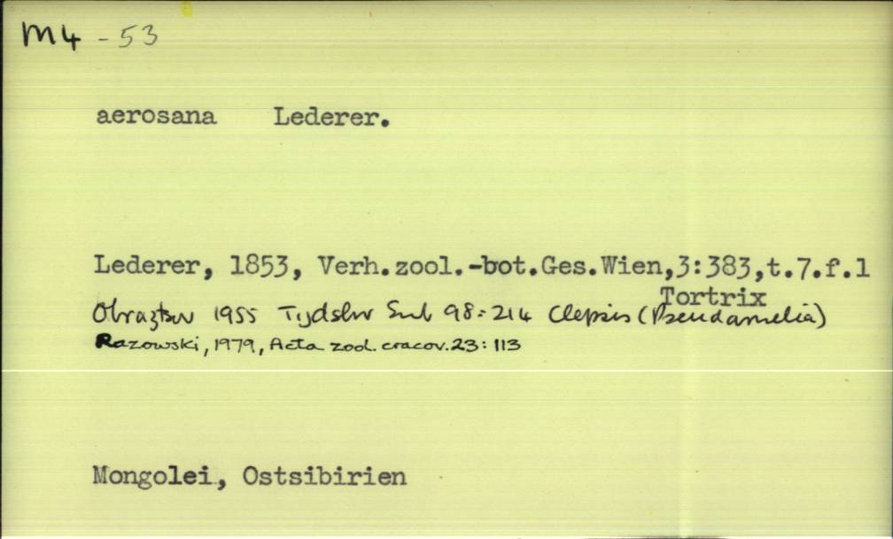 front of card